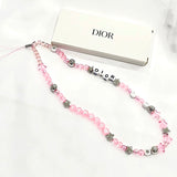Dior 迪奧 粉色手機鍊(帶盒) (I1625)