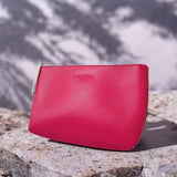 Lancome蘭蔻絕對完美桃色拉鍊化妝包 (I127)